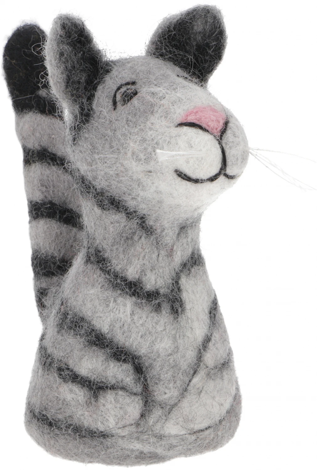 Filz Eierwärmer, Handgemachter Filzdekoration Aus Nepal, Filztier - Katze Getiegert - 15x7x7 Cm 1 Filz Eierwärmer, Handgemachter Filzdekoration Aus Nepal, Filztier - Katze Getiegert - 15x7x7 Cm