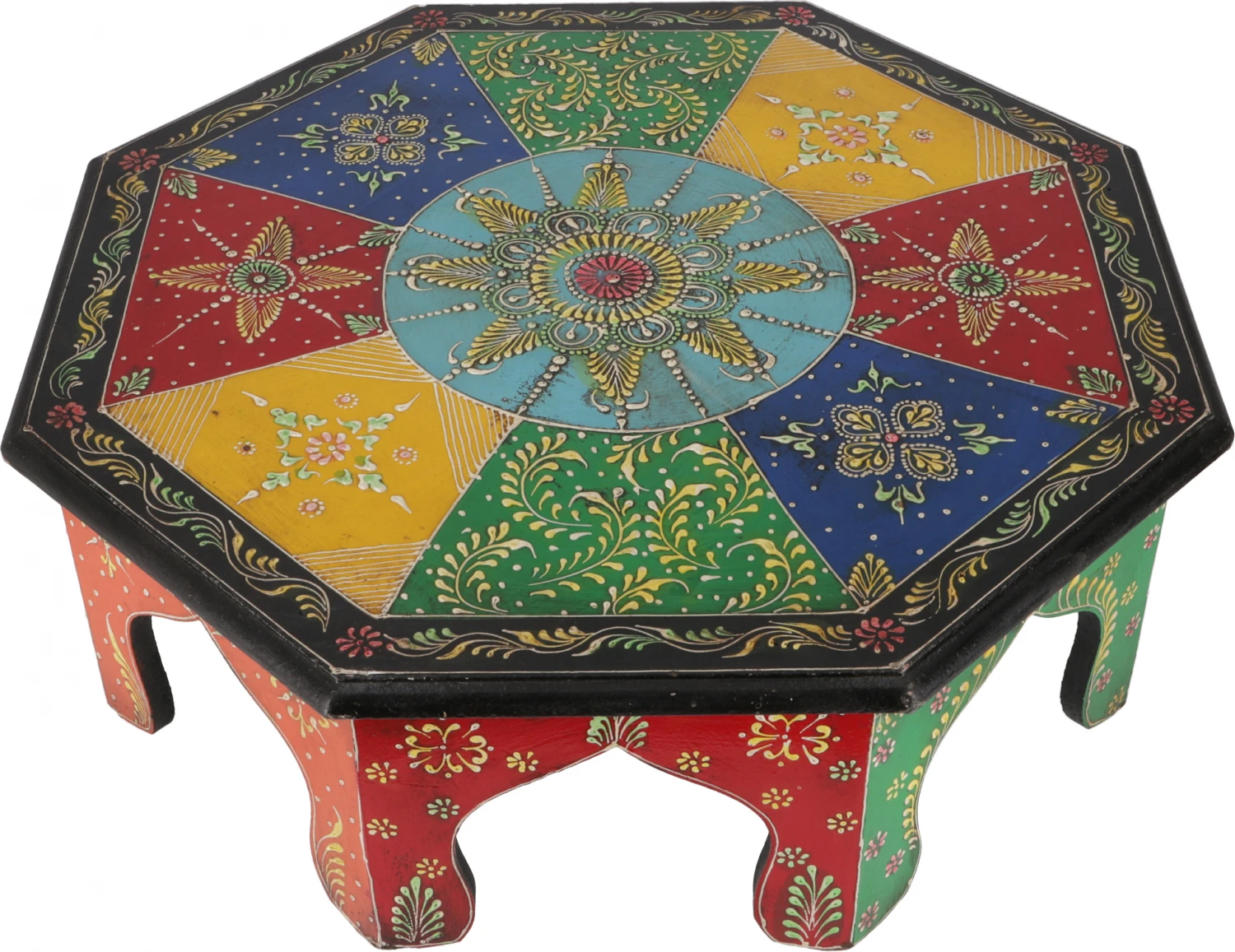 Bemalter Kleiner Tisch, Minitisch, Blumenbank - Ø 46cm 2 Bemalter Kleiner Tisch, Minitisch, Blumenbank - Ø 46cm – Bild 2