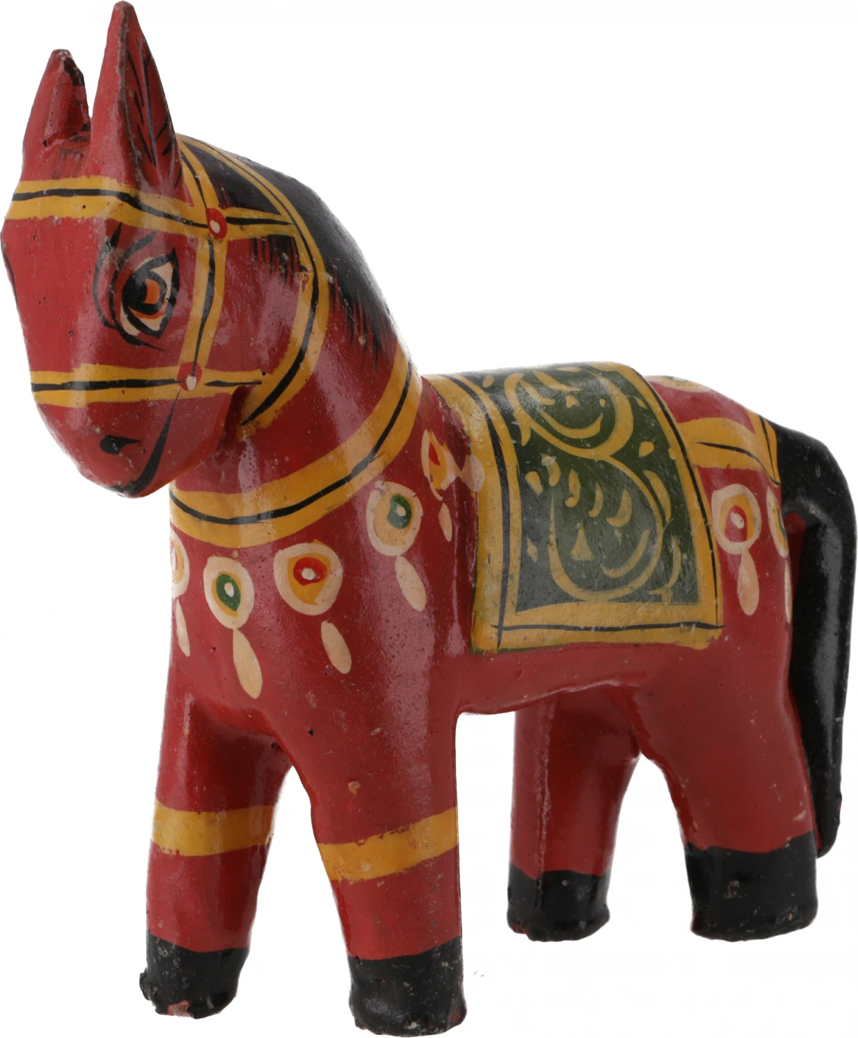 Deko Pferd, Im Antik- Look Bemalt, Holzpferdchen - Rot - 10x12x4 Cm 2 Deko Pferd, Im Antik- Look Bemalt, Holzpferdchen - Rot - 10x12x4 Cm – Bild 2