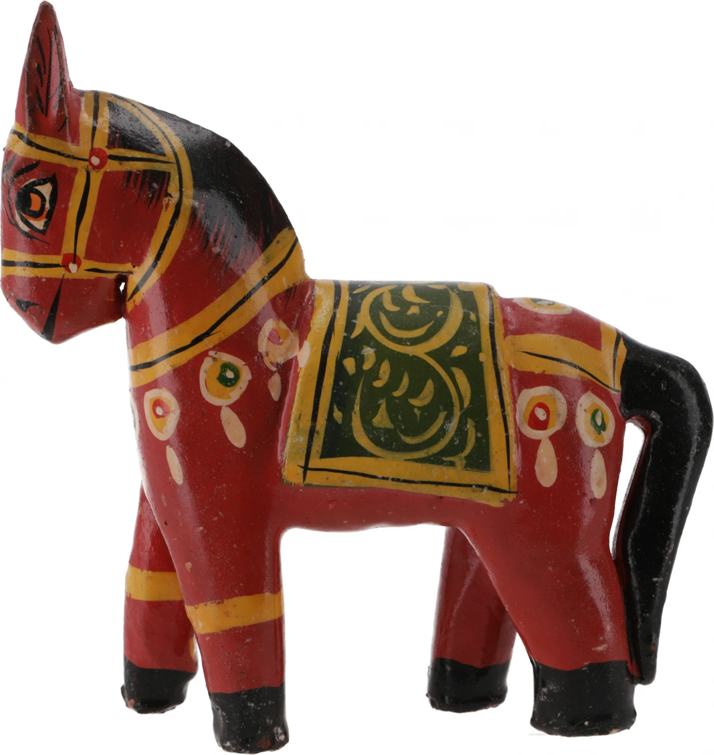 Deko Pferd, Im Antik- Look Bemalt, Holzpferdchen - Rot - 10x12x4 Cm 1 Deko Pferd, Im Antik- Look Bemalt, Holzpferdchen - Rot - 10x12x4 Cm