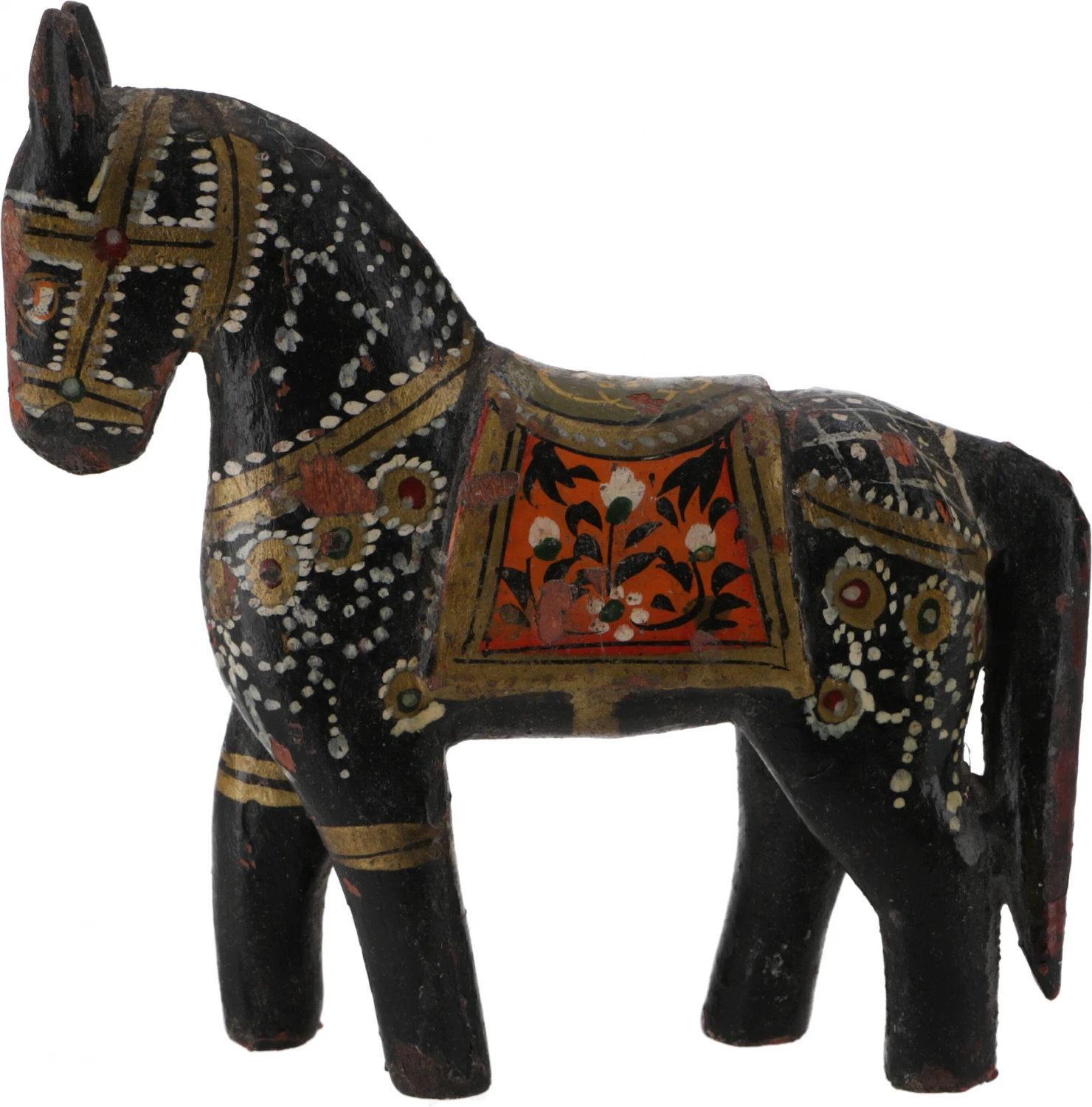 Deko Pferd, Im Antik- Look Bemalt, Holzpferdchen - Schwarz - 10x12x4 Cm 1 Deko Pferd, Im Antik- Look Bemalt, Holzpferdchen - Schwarz - 10x12x4 Cm