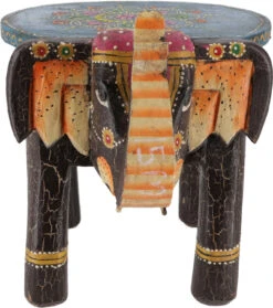 Dekoobjekt, Blumenbank In Elefantenform - Schwarz - 21x29x19 Cm -Deko Haus Store 02 21 elefanten hocker 15