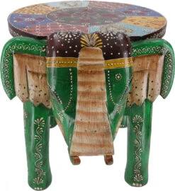 Vintage Hocker, Blumenbank In Elefantenform - Grün - 37x57x36 Cm -Deko Haus Store 02 21 elefanten hocker 24