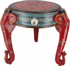 Elefant Kaffeetisch, Couchtisch Mit Schublade - 46x45x45 Cm