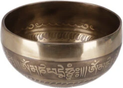 Tibetische Klangschale Mit Mantra Design, Traditionelle Klangschale - 12 Cm -Deko Haus Store 02 21 klangschalenkissen 13