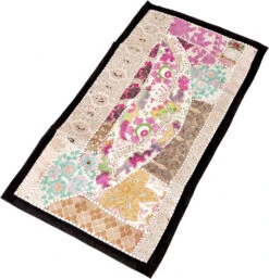 Indischer Wandteppich Patchwork Wandbehang, Tischläufer, Einzelstück 85*45 Cm - Muster 2