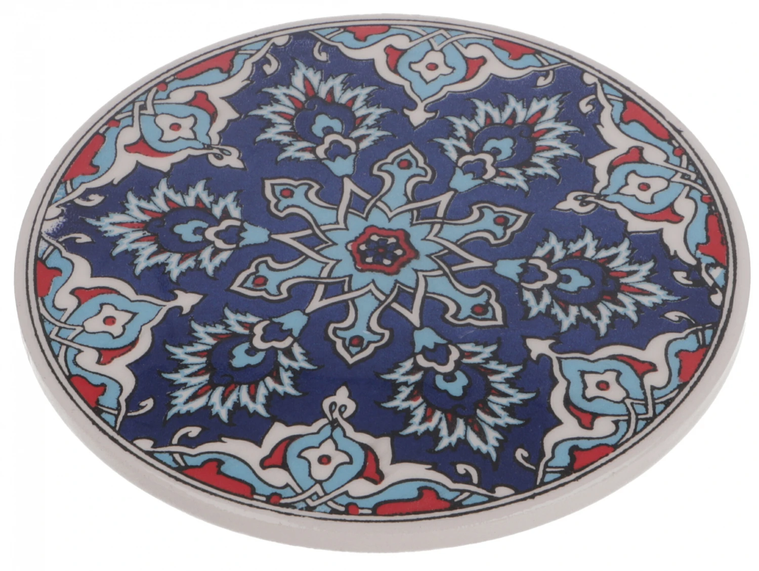 Orientalischer Keramikuntersetzer, Runder Untersetzer Mit Mandala Motiv - Muster 7 - 1x16x16 Cm Ø16 Cm 1 Orientalischer Keramikuntersetzer, Runder Untersetzer Mit Mandala Motiv - Muster 7 - 1x16x16 Cm Ø16 Cm