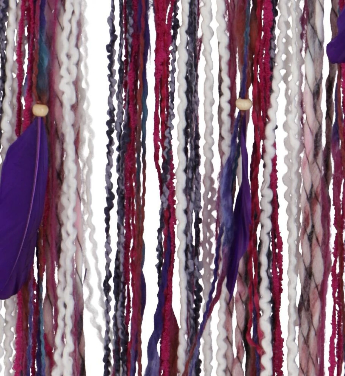 Traumfänger Boho - Dreieck / Lila ,pink - 90x40x3 Cm 4 Traumfänger Boho - Dreieck / Lila ,pink - 90x40x3 Cm – Bild 4