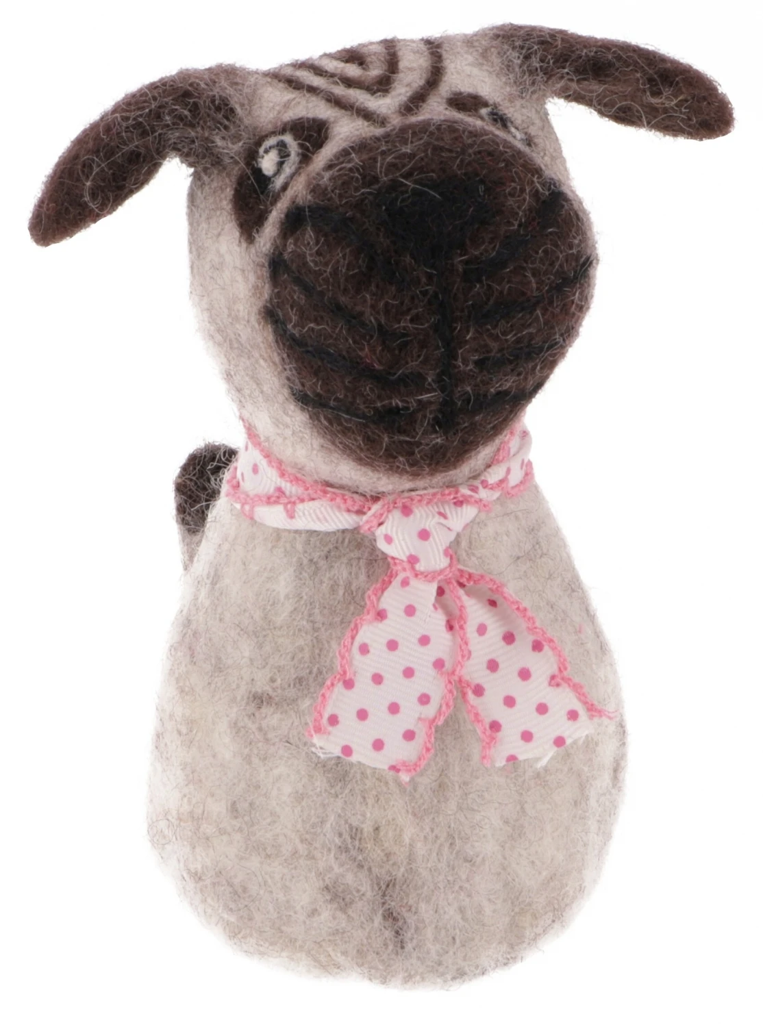 Filz Eierwärmer, Handgemachter Filzdekoration Aus Nepal, Filztier - Bulldogge 1 Filz Eierwärmer, Handgemachter Filzdekoration Aus Nepal, Filztier - Bulldogge