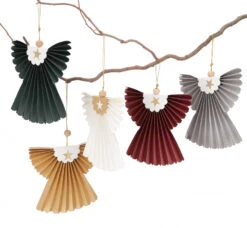 5er Set Origami Weihnachtsschmuck, Weinachts Deko, Fensterdeko - Engel 15cm