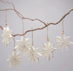 6er Set Weihnachtsschmuck, Weinachts Deko, Fensterdeko - Stern - 10x10x1 Cm -Deko Haus Store 09 21 weihnachtsschmuck 15