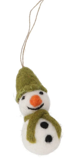 Filzfigur Schneemann, Baumbehang Aus Filz, Weihnachtsschmuck Aus Filz - In 5 Farben - 6x3 Cm -Deko Haus Store 09 21 weihnachtsschmuck 3