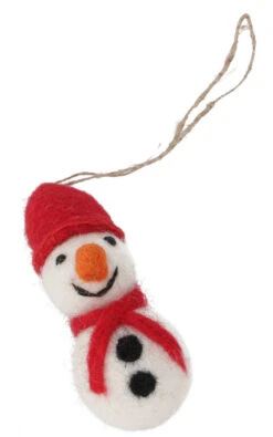 Filzfigur Schneemann, Baumbehang Aus Filz, Weihnachtsschmuck Aus Filz - In 5 Farben - 6x3 Cm -Deko Haus Store 09 21 weihnachtsschmuck 4