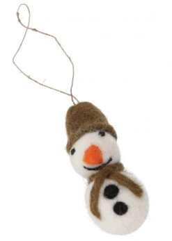 Filzfigur Schneemann, Baumbehang Aus Filz, Weihnachtsschmuck Aus Filz - In 5 Farben - 6x3 Cm -Deko Haus Store 09 21 weihnachtsschmuck 5
