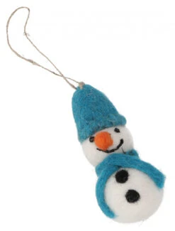 Filzfigur Schneemann, Baumbehang Aus Filz, Weihnachtsschmuck Aus Filz - In 5 Farben - 6x3 Cm -Deko Haus Store 09 21 weihnachtsschmuck 6