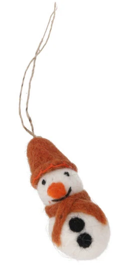 Filzfigur Schneemann, Baumbehang Aus Filz, Weihnachtsschmuck Aus Filz - In 5 Farben - 6x3 Cm -Deko Haus Store 09 21 weihnachtsschmuck 7