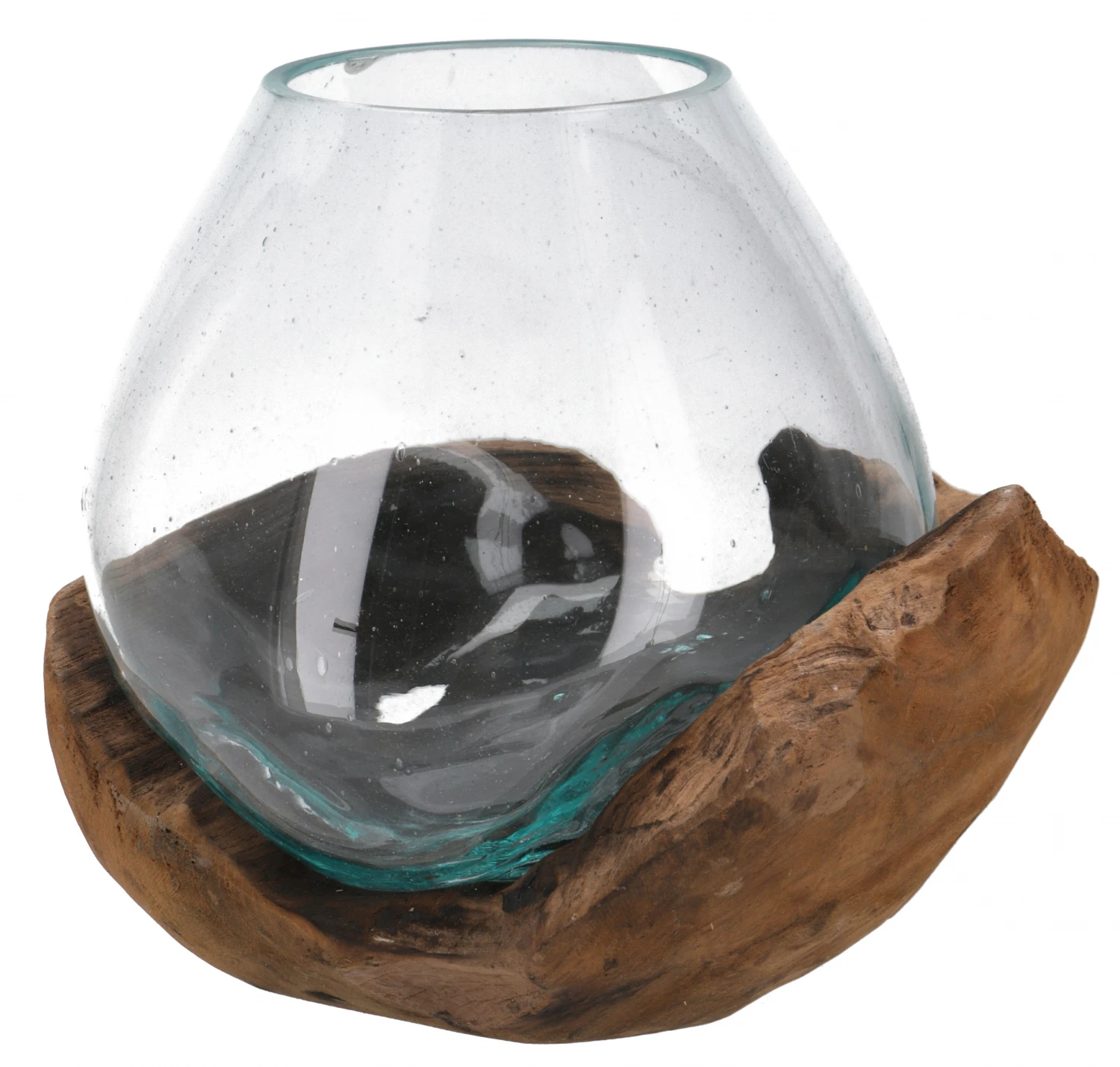 Wurzelholz Vase, Schale - Ø Glas 20 Cm M4 2 Wurzelholz Vase, Schale - Ø Glas 20 Cm M4 – Bild 2