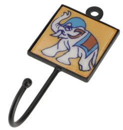 Wandhaken, Garderobenhaken Mit Handgefertigter Fliese, Kleiderhaken (5*5 Cm) - Modell 9