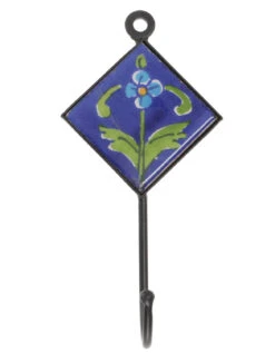 Wandhaken, Garderobenhaken Mit Handgefertigter Fliese, Kleiderhaken (4*4 Cm - Modell 5
