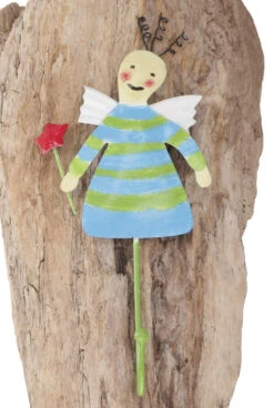 Kleiner Garderobenhaken, Metall Kleiderhaken - Engel 1 - 18x12 Cm