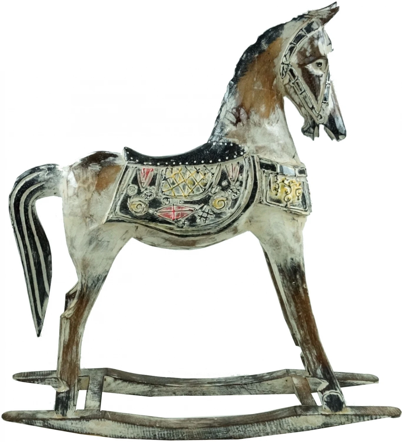 Geschnitztes Schaukelpferd, Dekoobjekt - Design 5 - 52x50x13 Cm 2 Geschnitztes Schaukelpferd, Dekoobjekt - Design 5 - 52x50x13 Cm – Bild 2