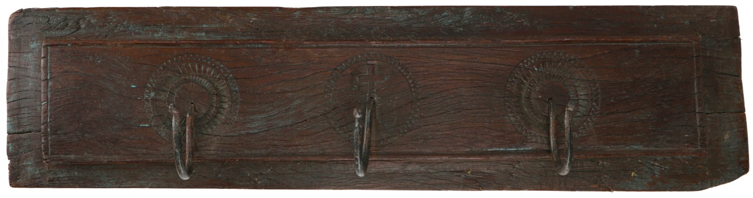 Massiver Garderobenhaken, Wandhaken, Kleiderhaken, Garderobe Aus Alten Holzelementen - Modell 1 - 18x72x10 Cm 1 Massiver Garderobenhaken, Wandhaken, Kleiderhaken, Garderobe Aus Alten Holzelementen - Modell 1 - 18x72x10 Cm