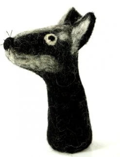 Handgemachte Fingerpuppe Aus Filz - Waschbär - 9x4x3 Cm