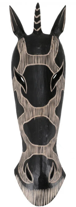 Kleine Abstrakte Maske, Wandschmuck, Ethno Wanddekoration Aus Balsaholz - Modell 6 - 50 Cm