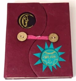 Notizbuch Aus Lokta Papier In 3 Farben - 14x12x1,5 Cm -Deko Haus Store 15 03 17dsc00214