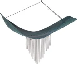 Aluminium Klangspiel, Exotisches Windspiel - Palmenblatt Türkis - 30x40x10 Cm -Deko Haus Store 15 05 20 deko bali 14