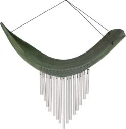 Aluminium Klangspiel, Exotisches Windspiel - Palmenblatt Grün - 30x40x10 Cm -Deko Haus Store 15 05 20 deko bali 17