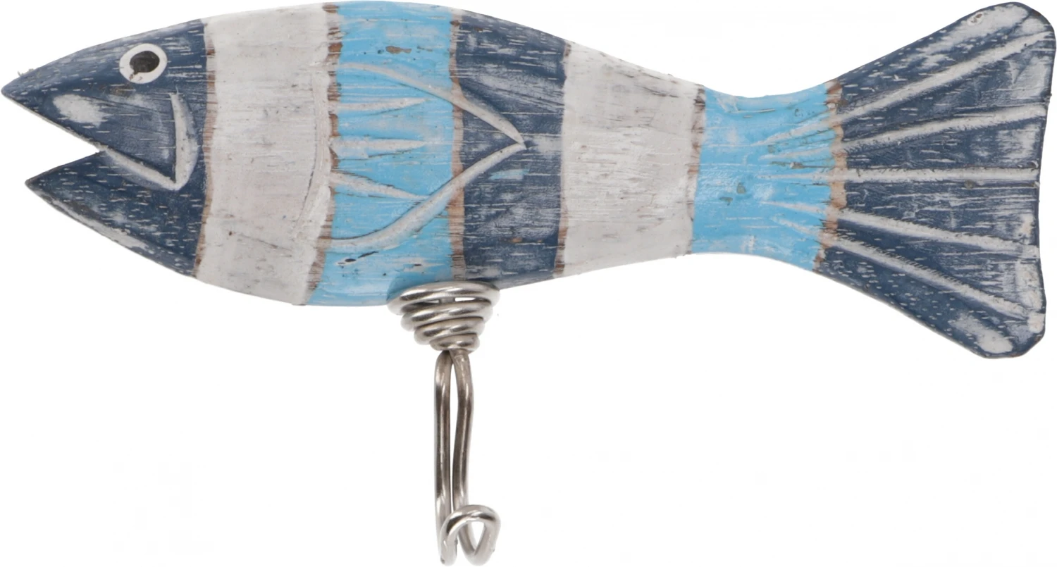 Maritimer Holz Kleiderhaken, Wandhaken - Snapper - 11x14x2 Cm 1 Maritimer Holz Kleiderhaken, Wandhaken - Snapper - 11x14x2 Cm