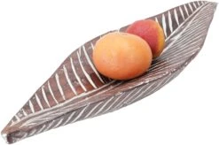 Upcycling Obstschale, Dekoschale In Blattform Aus Balsaholz - M2 - 7x65x18 Cm