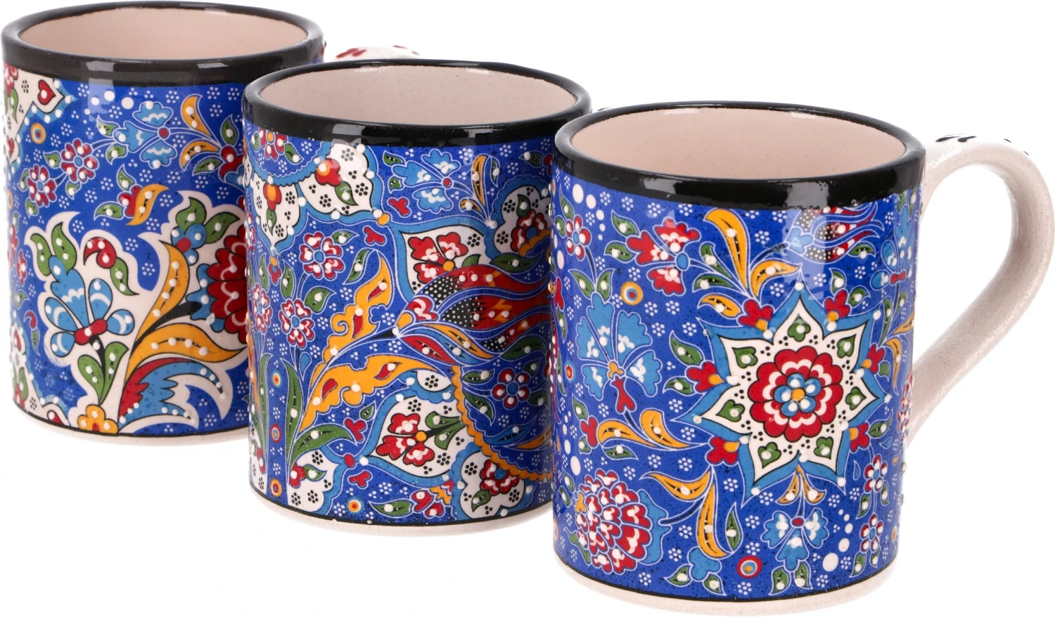 Handbemalter Türkischer Kaffeebecher, Orientalische Kaffeetasse - Blau - 9x8x8 Cm 2 Handbemalter Türkischer Kaffeebecher, Orientalische Kaffeetasse - Blau - 9x8x8 Cm – Bild 2