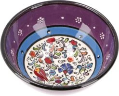 1 Stk. Orientalische Keramikschüssel, Schale, Müslischale, Handbemalt - Ø 12 Cm / Modell 6