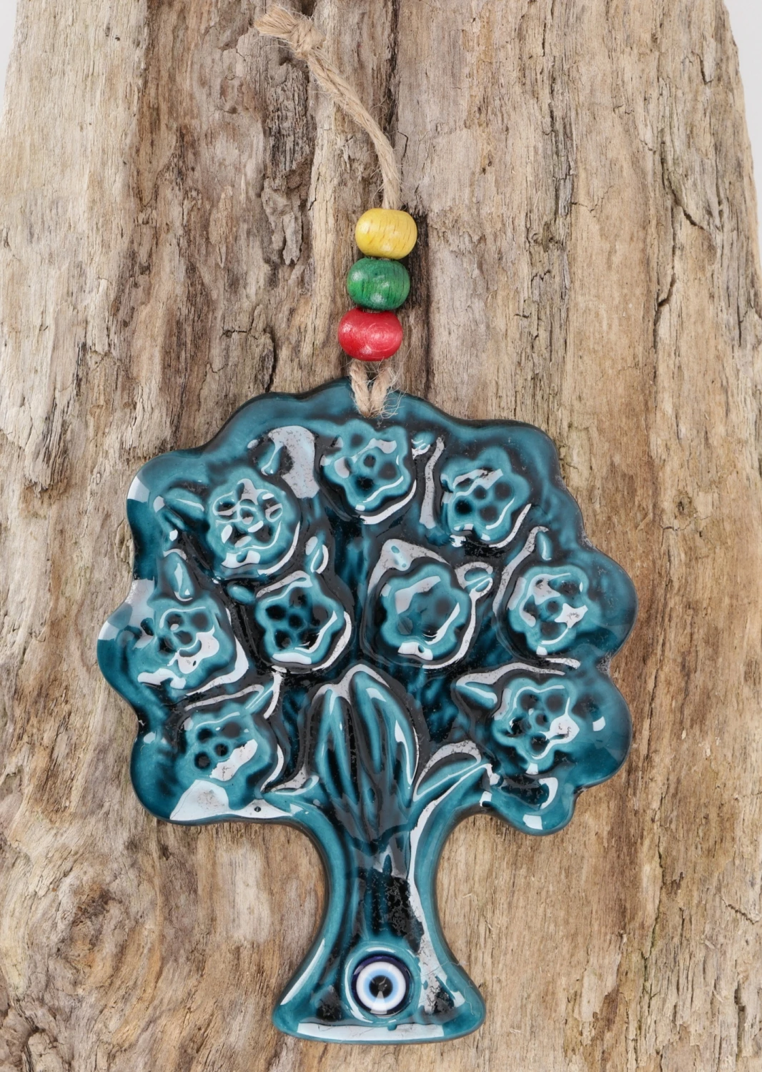 Keramik Baum Mit Schutzauge, Boho Wandschmuck - Baum Des Lebens - 11x9x0,5 Cm 2 Keramik Baum Mit Schutzauge, Boho Wandschmuck - Baum Des Lebens - 11x9x0,5 Cm – Bild 2