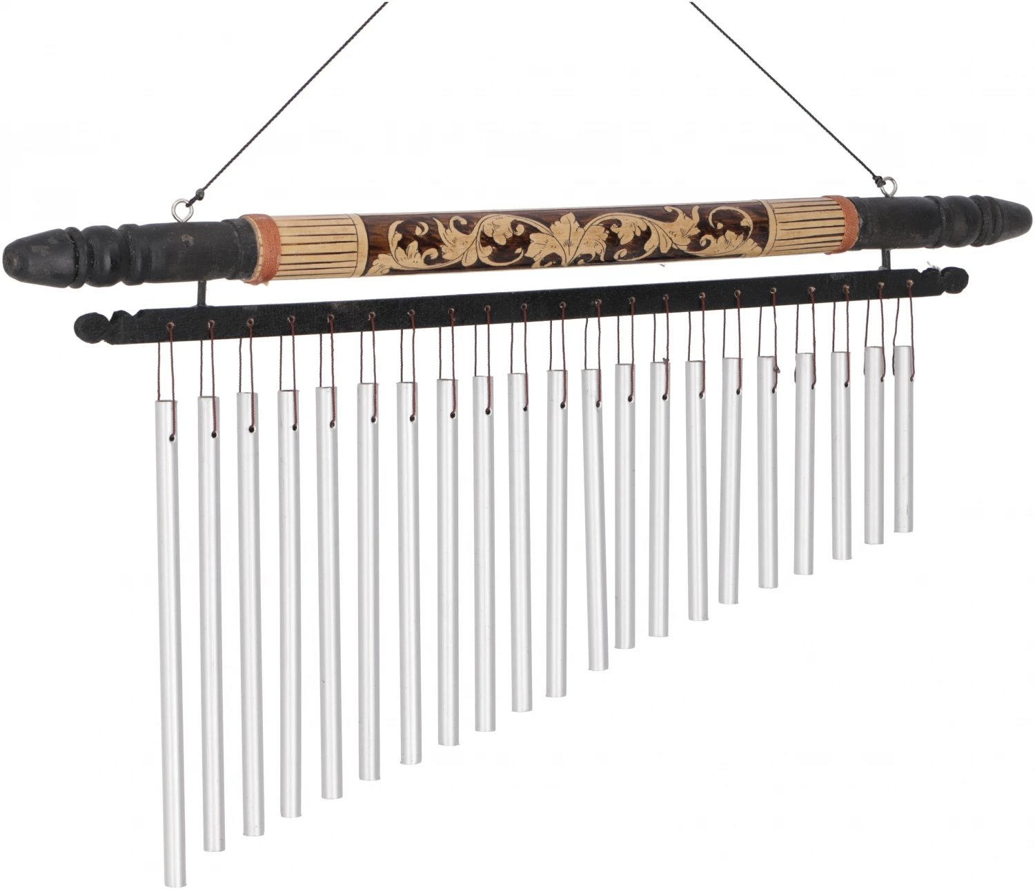 Aluminium Klangspiel, Exotisches Windspiel Mit Schnitzerei - Variante 2 2 Aluminium Klangspiel, Exotisches Windspiel Mit Schnitzerei - Variante 2 – Bild 2
