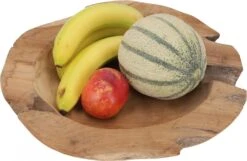 Schwere Obstschale, Holzschale Dekoobjekt Aus Wurzelholz - Modell 4 - 8x32x35 Cm