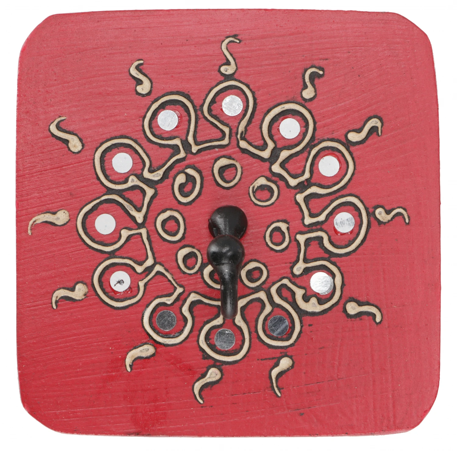 Vintage Kleiderhaken, Garderobenhaken, Schlüsselbrett, Wandhaken `Bagru`-Sonne` 4 Farben - 10x10 Cm 5 Vintage Kleiderhaken, Garderobenhaken, Schlüsselbrett, Wandhaken `Bagru`-Sonne` 4 Farben - 10x10 Cm – Bild 5