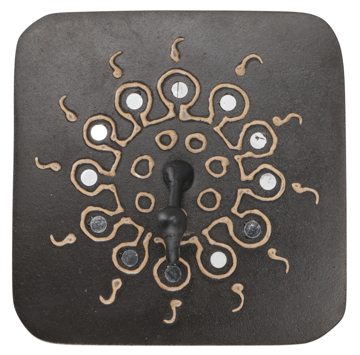 Vintage Kleiderhaken, Garderobenhaken, Schlüsselbrett, Wandhaken `Bagru`-Sonne` 4 Farben - 10x10 Cm 2 Vintage Kleiderhaken, Garderobenhaken, Schlüsselbrett, Wandhaken `Bagru`-Sonne` 4 Farben - 10x10 Cm – Bild 2