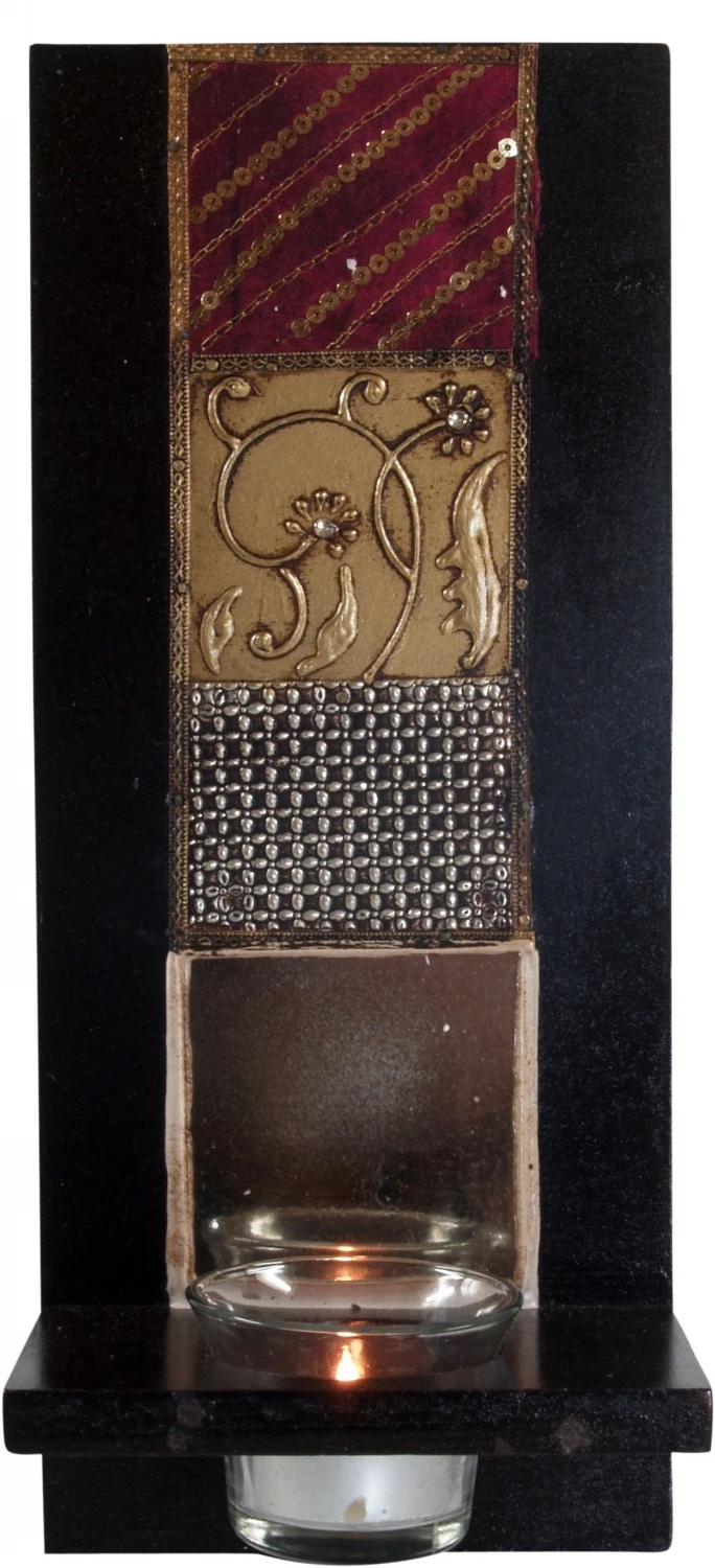 Wandkerzenhalter `Rajasthan` - 30x12x10 Cm 2 Wandkerzenhalter `Rajasthan` - 30x12x10 Cm – Bild 2