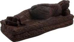 Kerzenständer Sandstein Buddha - Schwarz - 10x25x8 Cm -Deko Haus Store 2010 p8135469