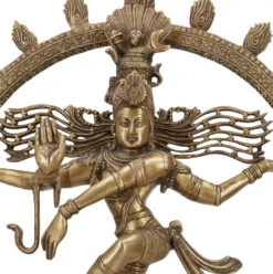 Tanzender Shiva Nataraja Statue Shiva Im Feuerkranz 45 Cm - Motiv 10 -Deko Haus Store 20145 11 2133 messing 2