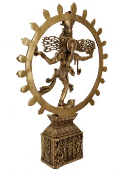 Tanzender Shiva Nataraja Statue Shiva Im Feuerkranz 45 Cm - Motiv 10 -Deko Haus Store 20145 11 2133 messing 5