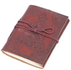 Notizbuch, Lederbuch, Tagebuch Mit Ledereinband - Buddha 9*12 Cm