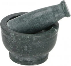 Mörser, Gewürzmühle Aus Grünem Marmor - Modell 4 - 6x10x10 Cm Ø10 Cm