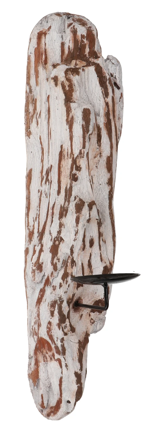 Treibholz Kerzenhalter Wand - 30x10x8 Cm Ø5 Cm 2 Treibholz Kerzenhalter Wand - 30x10x8 Cm Ø5 Cm – Bild 2