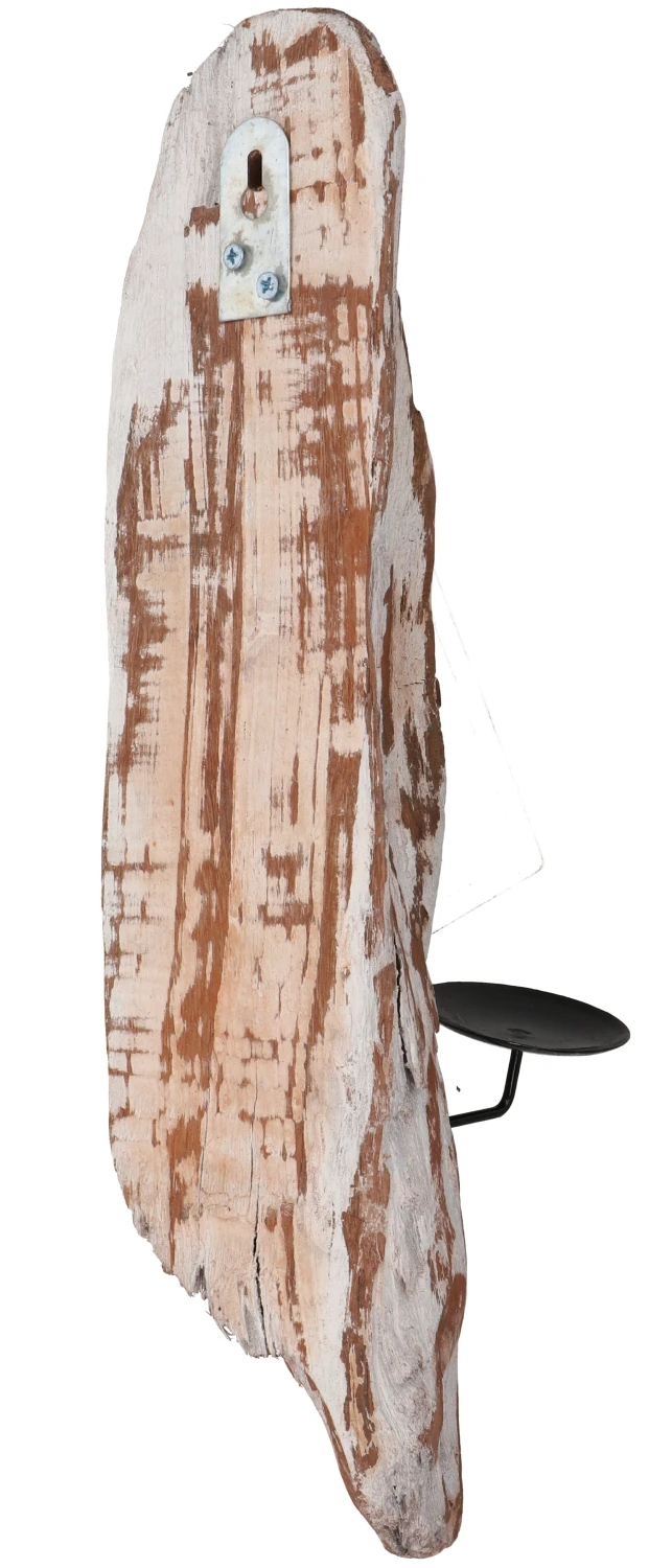 Treibholz Kerzenhalter Wand - 30x10x8 Cm Ø5 Cm 3 Treibholz Kerzenhalter Wand - 30x10x8 Cm Ø5 Cm – Bild 3