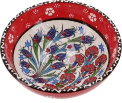 1 Stk. Orientalische Keramikschüssel, Schale, Müslischale, Handbemalt - Ø 12 Cm / Modell 34