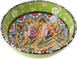 1 Stk. Orientalische Keramikschüssel, Schale, Müslischale, Handbemalt - Ø 12 Cm / Modell 9